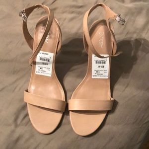 Nordstrom Toe Strap Nude Heel